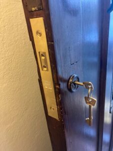 Replacement high security lock on old door